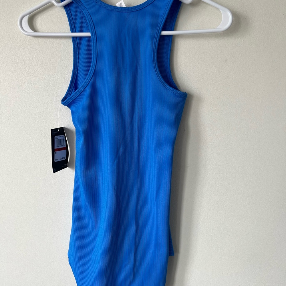 Under Armour Blue Ribbed Racerback Tank Top - Picture 2 of 5